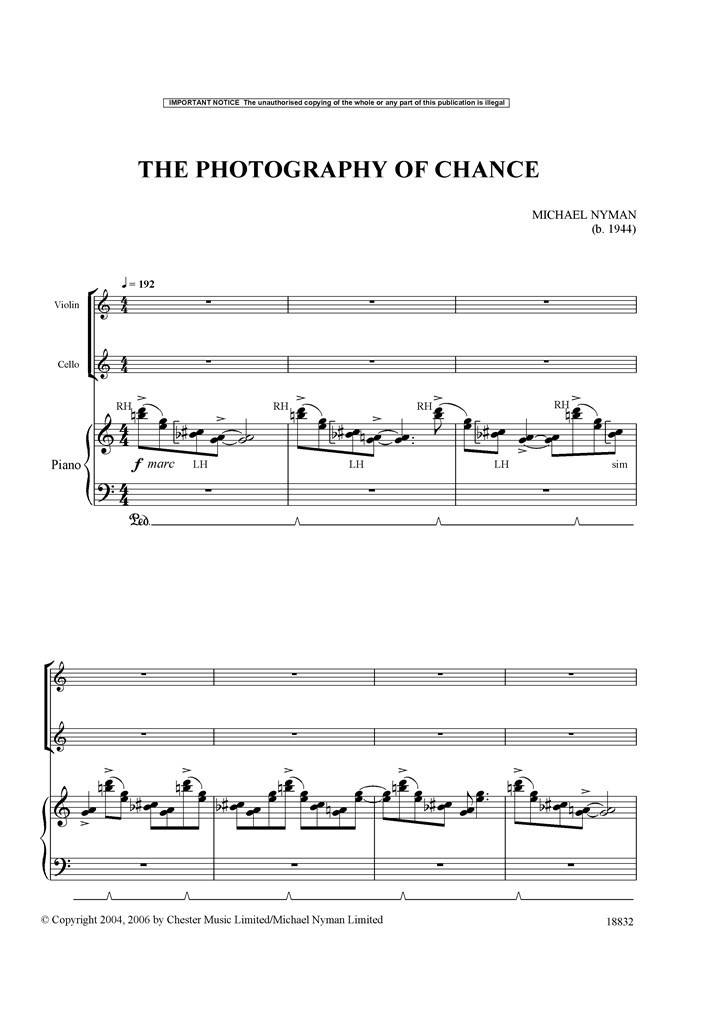 The Photography Of Chance (Piano Trio)